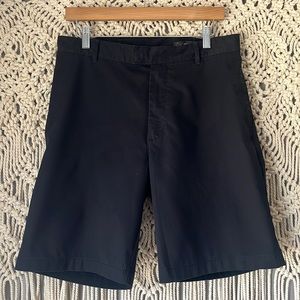 Greg Norman Flat Front Black Chino Golf Shorts